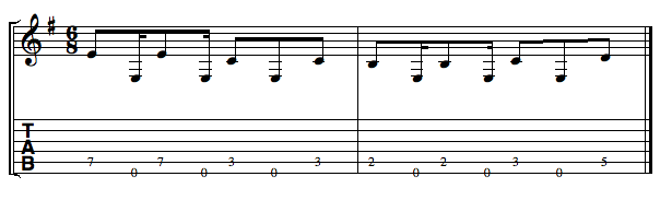 Open Strings Example 5: Low Drone String